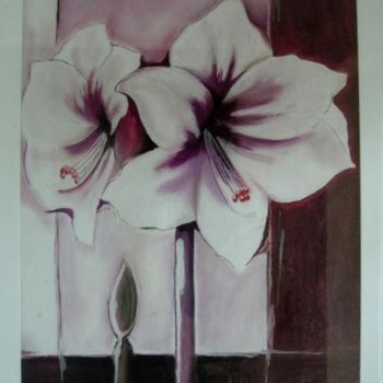 Peinture intitulée "flower of lily" par Line M., Œuvre d'art originale