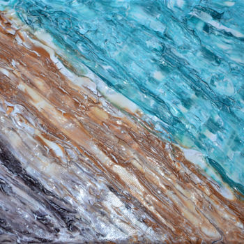 Schilderij getiteld "Seine d'automne" door Cmk Créatrice, Origineel Kunstwerk, Acryl