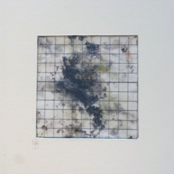 Painting titled "constellation" by Céline Vaye, Original Artwork, Lacquer