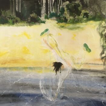 Картина под названием "Breaking on a wild…" - Céline Vaye, Подлинное произведение искусства, Акрил