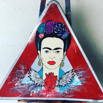 Painting titled "FRIDA A COEUR OUVERT" by Cobo, Original Artwork