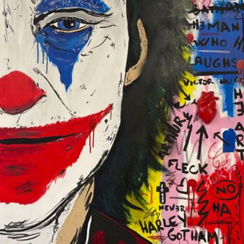 Painting titled "Joker story" by Cobo, Original Artwork, Acrylic
