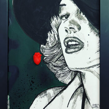 Peinture intitulée "Marylin" par Cobo, Œuvre d'art originale, Acrylique