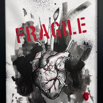 Rysunek zatytułowany „Mon métier fragile” autorstwa Cobo, Oryginalna praca, Ołówek