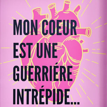 Druckgrafik mit dem Titel "Guerrière" von Cobo, Original-Kunstwerk, Digitaldruck
