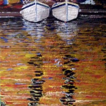 Pittura intitolato "barche" da Simone Coccia, Opera d'arte originale