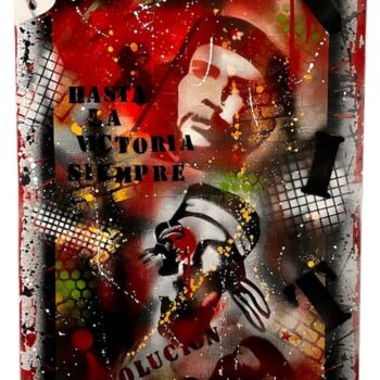 Painting titled "Revoluciòn" by Corine Grumo, Original Artwork, Acrylic Mounted on Wood Stretcher frame