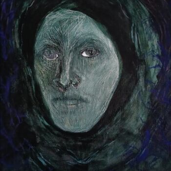 Painting titled "Ancestor" by Coco Sanne Hassink, Original Artwork, Oil