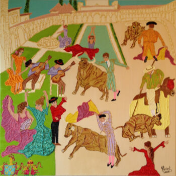 Pittura intitolato "magie-maternelle-an…" da Coco Sicart, Opera d'arte originale, Olio