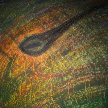 Drawing titled "Boule de feu 🔥" by Claudia Marie Eugénie (Cocoâlô), Original Artwork, Pastel