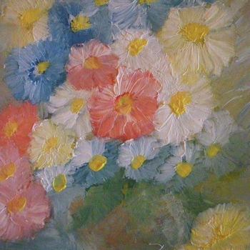 Painting titled "Valse des fleurs." by Radu Rascanu, Original Artwork, Oil