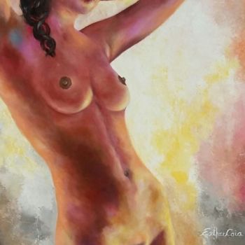 Painting titled "GENESE" by Esther Coia, Original Artwork, Oil