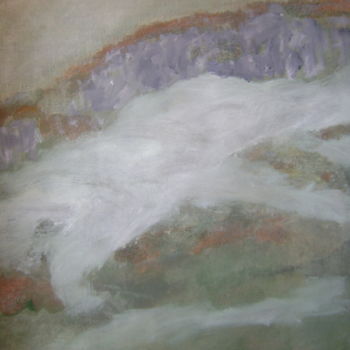 Painting titled "paysage de montagne" by Colette Jotterand-Vetter, Original Artwork, Acrylic