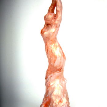 Sculpture titled "danseuse flamme" by Colette Jotterand-Vetter, Original Artwork, Terra cotta