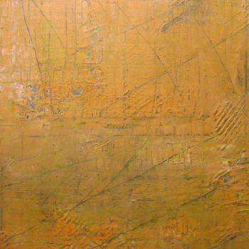 Painting titled "abstrait orange" by Colette Jotterand-Vetter, Original Artwork, Acrylic