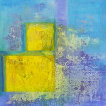 Painting titled "composition abstrai…" by Colette Jotterand-Vetter, Original Artwork, Acrylic