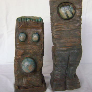 雕塑 标题为“Le couple” 由Colette Jotterand-Vetter, 原创艺术品, 兵马俑
