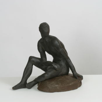Sculpture titled "Le détaché" by Colette Jotterand-Vetter, Original Artwork, Terra cotta