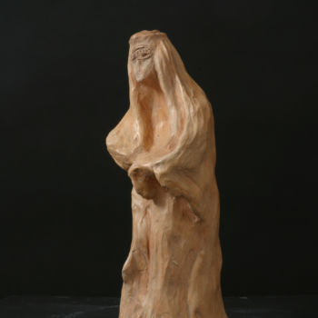 Sculptuur getiteld "La talibanne" door Colette Jotterand-Vetter, Origineel Kunstwerk, Terra cotta