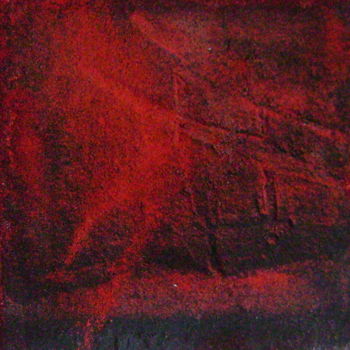 Peinture intitulée "abstrait rouge et n…" par Colette Jotterand-Vetter, Œuvre d'art originale, Acrylique