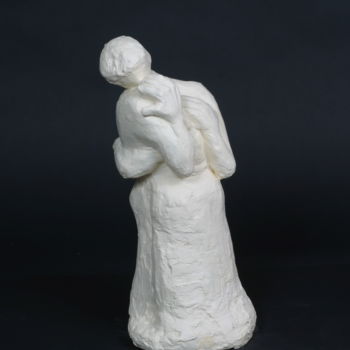 Sculpture titled "Les amoureux" by Colette Jotterand-Vetter, Original Artwork, Terra cotta