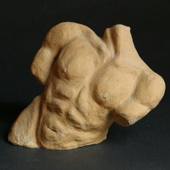 Sculpture intitulée "torse" par Colette Jotterand-Vetter, Œuvre d'art originale, Terre cuite