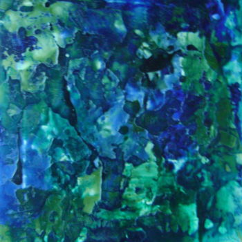 Painting titled "jardin" by Colette Jotterand-Vetter, Original Artwork