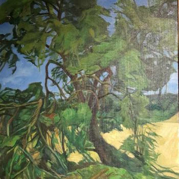 Pintura titulada "Le bel arbre" por Colette Levine, Obra de arte original