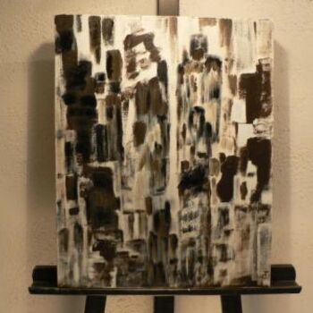 Painting titled "La Foule" by Colette Terranova, Original Artwork, Oil