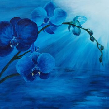 Pintura titulada "Orchidées" por Colette Tournier, Obra de arte original, Acrílico