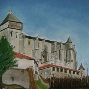 Peinture intitulée "SAINT  BERTRAND de…" par Colette Rhode, Œuvre d'art originale, Huile