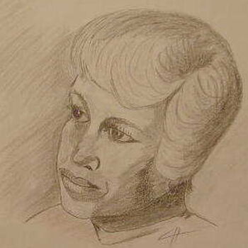 Tekening getiteld "Esquisse PORTRAIT" door Colette Rhode, Origineel Kunstwerk, Anders