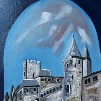 Painting titled "CARCASSONNE" by Colette Rhode, Original Artwork