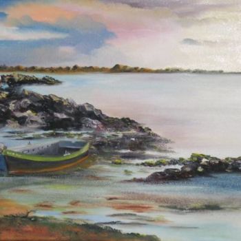 Schilderij getiteld "BARTZ SUR MER" door Colette Newgas, Origineel Kunstwerk, Olie