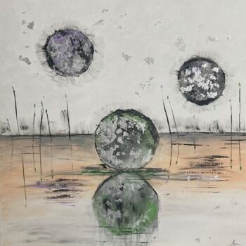 Peinture intitulée "Abstract bubbles" par Coline Quach (Maze), Œuvre d'art originale, Acrylique Monté sur Châssis en bois