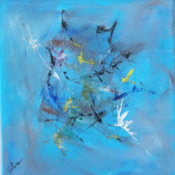 Pintura intitulada "BLUE ATTITUDE" por Coline, Obras de arte originais