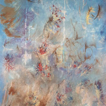Pittura intitolato "Floral" da Coline, Opera d'arte originale, Acrilico