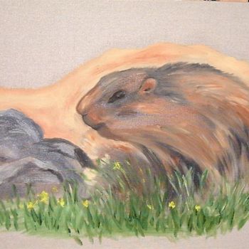 Pittura intitolato "Marmotte" da Coline, Opera d'arte originale