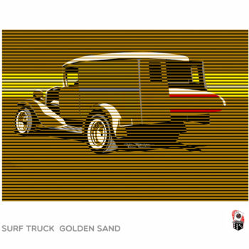 数字艺术 标题为“SURF TRUK GOLDEN SA…” 由Colin Tresadern, 原创艺术品, 数字油画