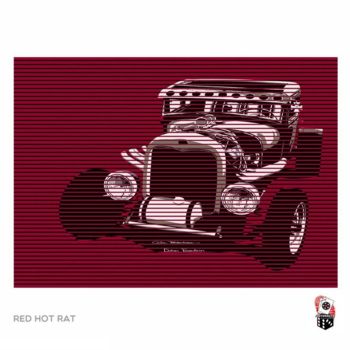 数字艺术 标题为“RED HOT RAT” 由Colin Tresadern, 原创艺术品, 数字油画