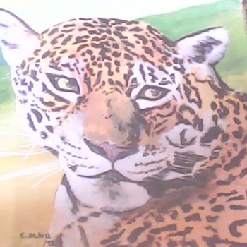 Pintura titulada "tigre" por C.Oliva, Obra de arte original, Oleo