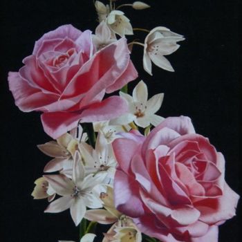 Painting titled "Las rosas (The rose…" by Collado, Original Artwork, Oil