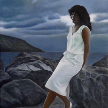 Painting titled "Ella (She)" by Collado, Original Artwork, Oil