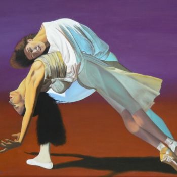 Painting titled "Pareja de bailarine…" by Collado, Original Artwork, Oil