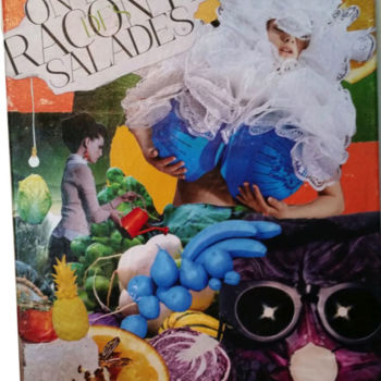 Collages getiteld "On nous raconte des…" door Lydie Girard, Origineel Kunstwerk