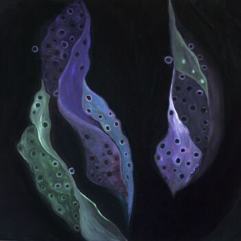 Painting titled "Inner Flow" by Collay Anne, Original Artwork, Oil Mounted on Wood Stretcher frame