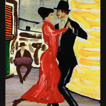 Collages getiteld "En la boca" door Collection Tango, Origineel Kunstwerk, Collages