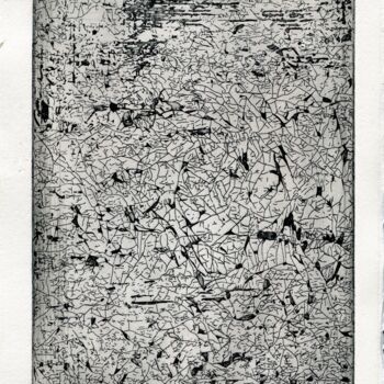 Prenten & gravures getiteld "Tissage détail 2.2" door Colline Henry, Origineel Kunstwerk, Ets