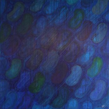 Painting titled "H_Grand-Bleu_120" by Collot D2l, Original Artwork, Acrylic
