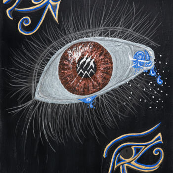 Peinture intitulée "Eye of The Storm" par Colm Hughes, Œuvre d'art originale, Acrylique